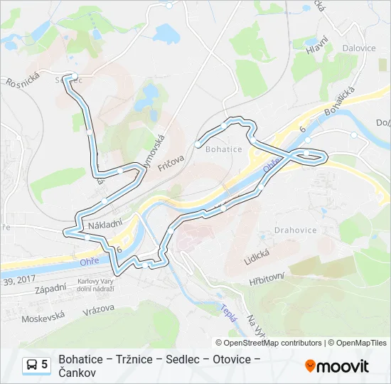 5 Bus Line Map