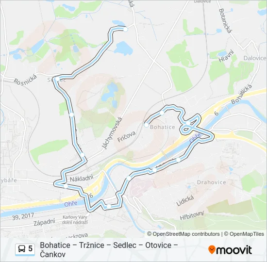 5 Bus Line Map