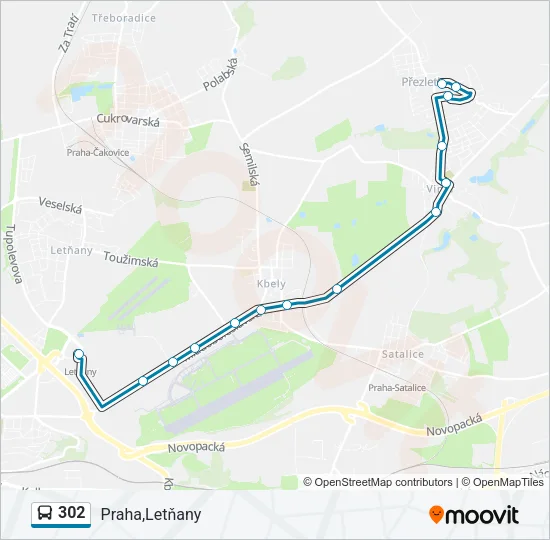 302 Bus Line Map