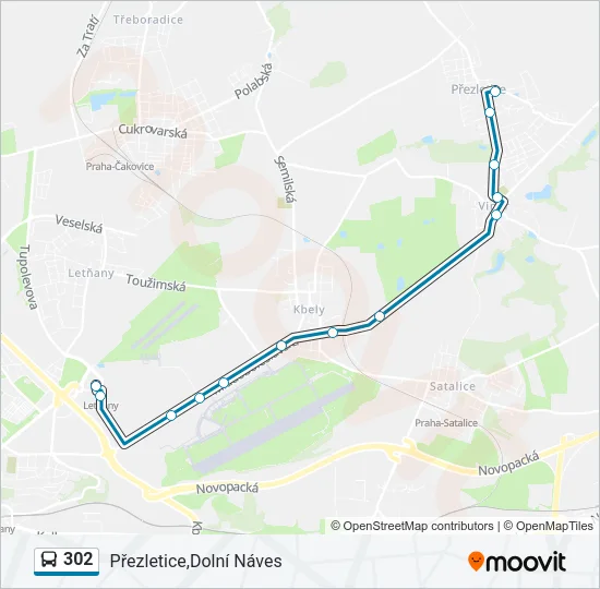 302 Bus Line Map