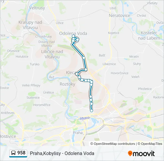 958 Bus Line Map