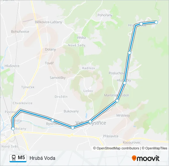 M5 Train Line Map