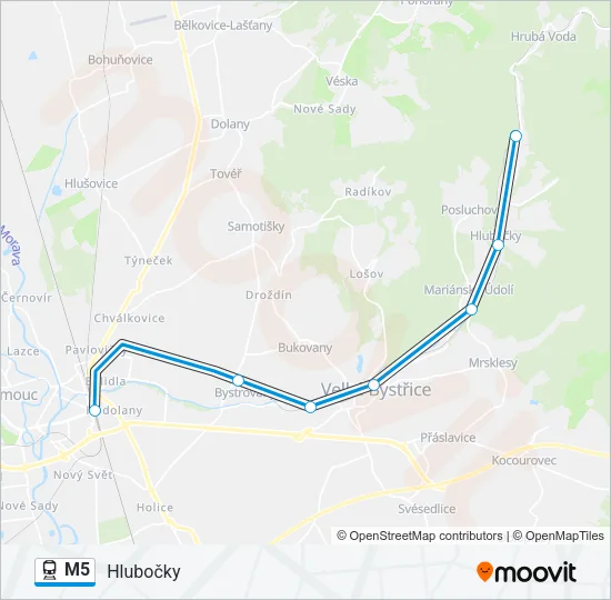 M5 Train Line Map