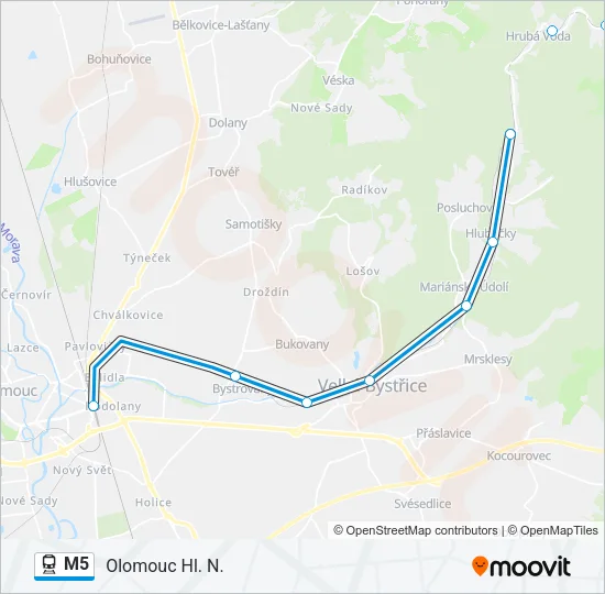 M5 Train Line Map
