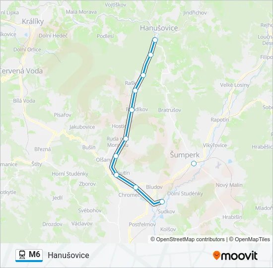 M6 Train Line Map