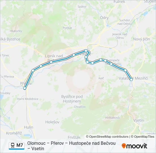M7 Train Line Map