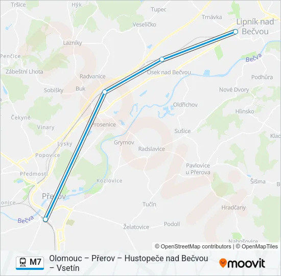 M7 Train Line Map