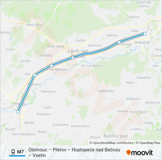 M7 Train Line Map