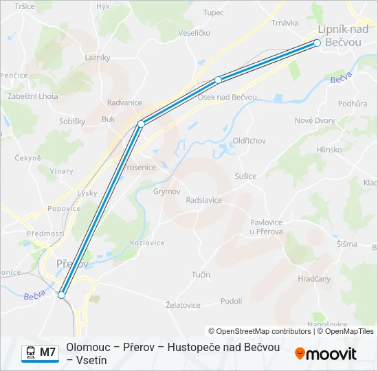M7 Train Line Map
