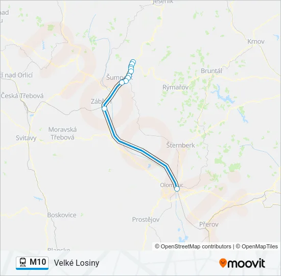 M10 Train Line Map