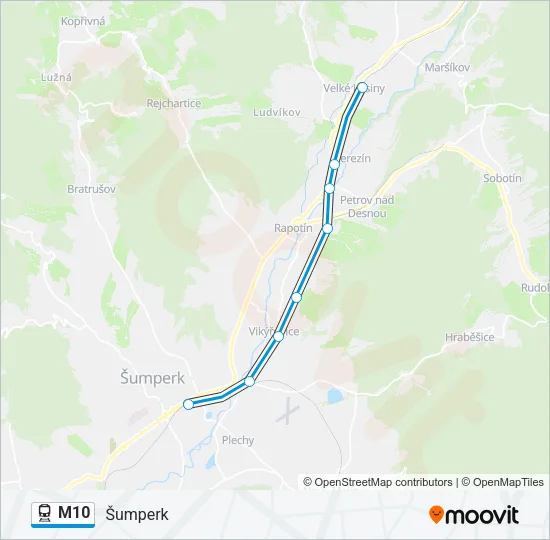 M10 Train Line Map