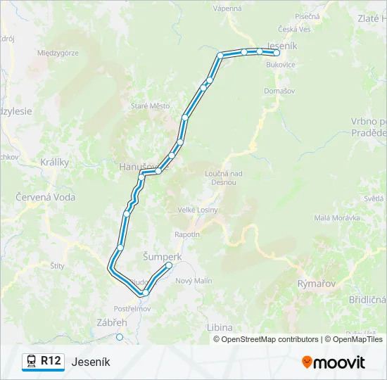 R12 Train Line Map