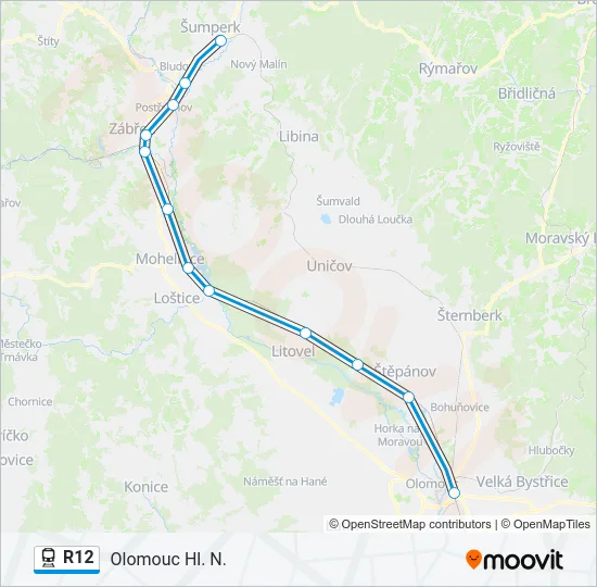 R12 Train Line Map