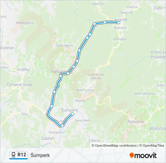 R12 Train Line Map