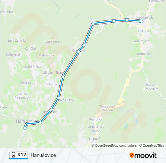 R12 Train Line Map