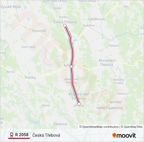 R 2058 Train Line Map