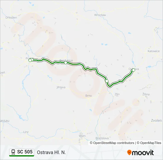 SC 505 Train Line Map