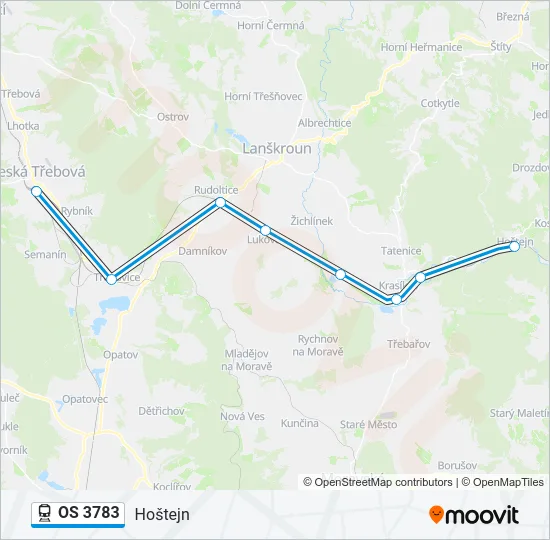 OS 3783 Train Line Map