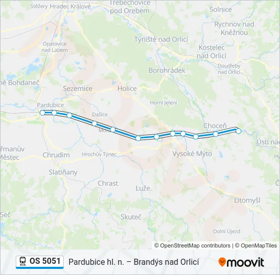 OS 5051 Train Line Map