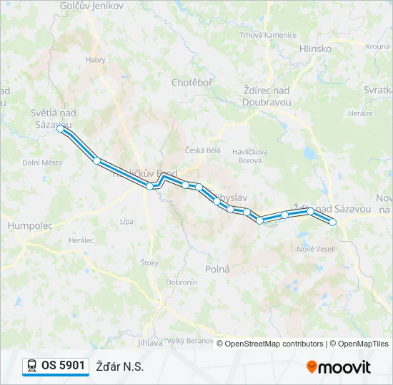 OS 5901 Train Line Map