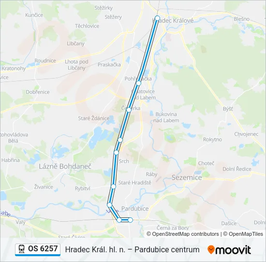 OS 6257 Train Line Map