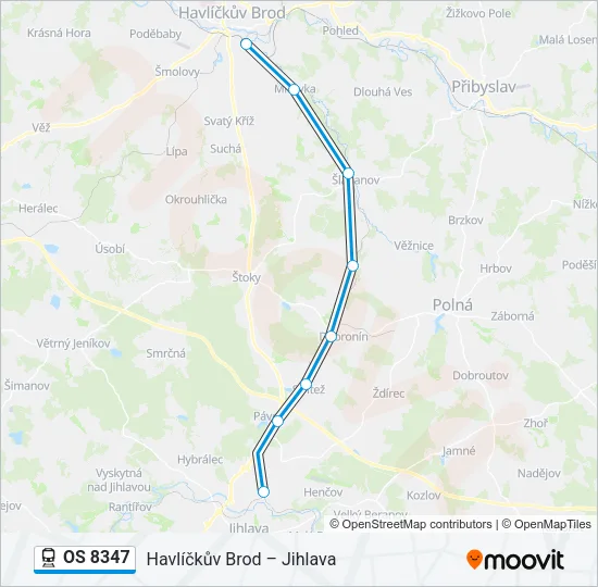 OS 8347 Train Line Map