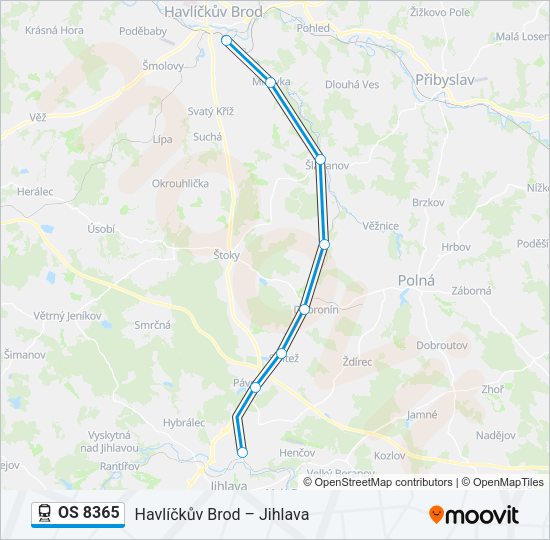 OS 8365 Train Line Map