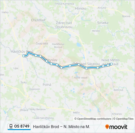 OS 8749 Train Line Map