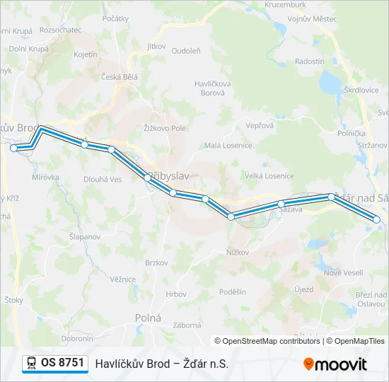 OS 8751 Train Line Map