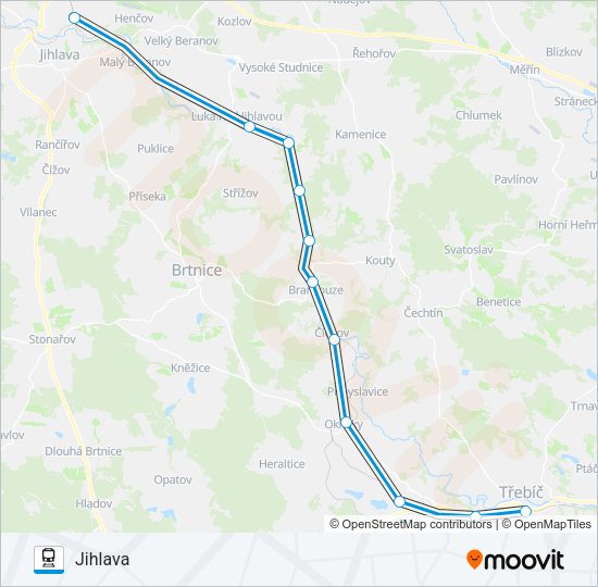 Поезд OS 14830: карта маршрута