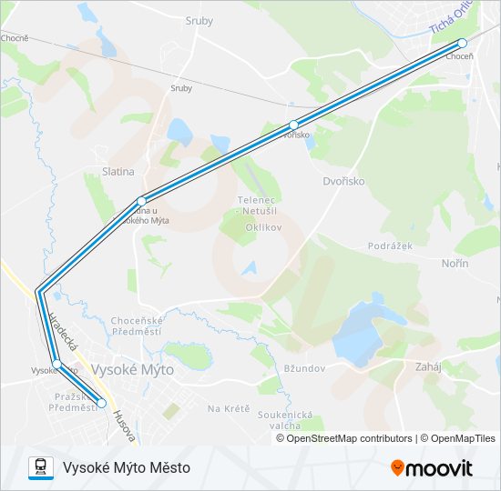 Поезд OS 15030: карта маршрута