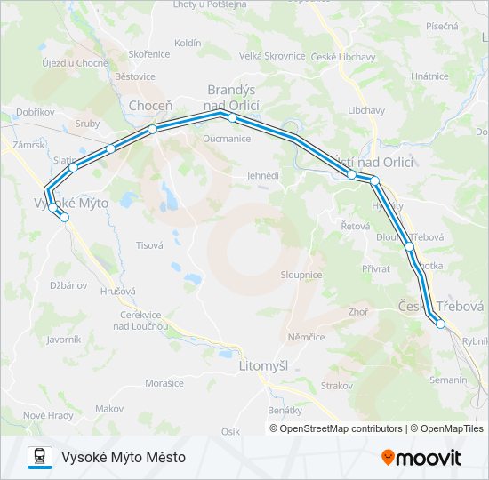 Поезд OS 15066: карта маршрута