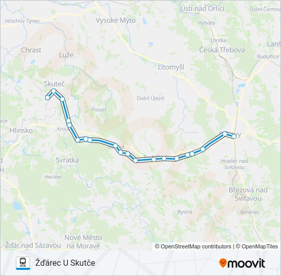 Поезд OS 15302: карта маршрута