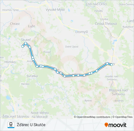 Поезд OS 15308: карта маршрута