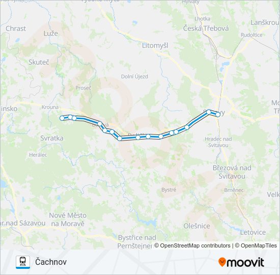Поезд OS 15310: карта маршрута