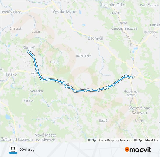 Поезд OS 15311: карта маршрута