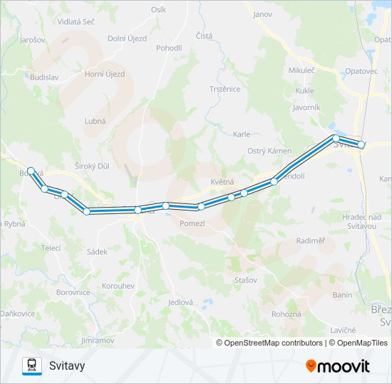 Поезд OS 15321: карта маршрута