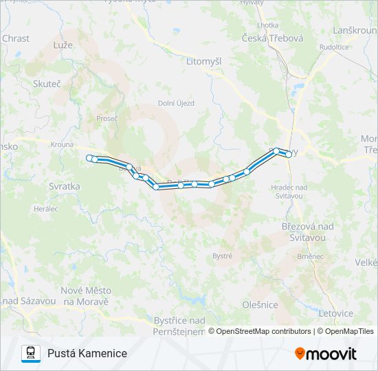 Поезд OS 15324: карта маршрута