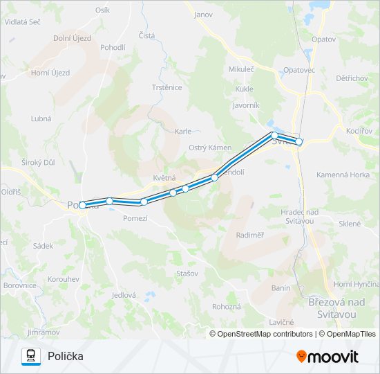 Поезд OS 15360: карта маршрута