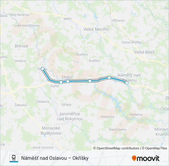 Поезд OS 22804: карта маршрута