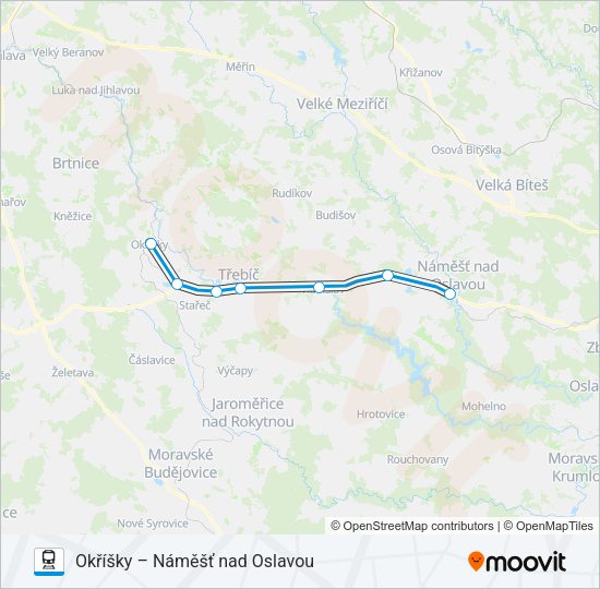Поезд OS 22811: карта маршрута
