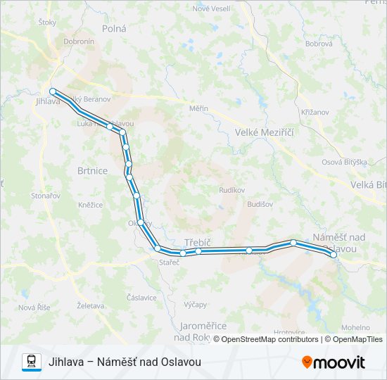 Поезд OS 22817: карта маршрута