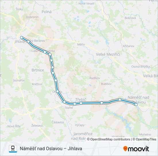 Поезд OS 22822: карта маршрута