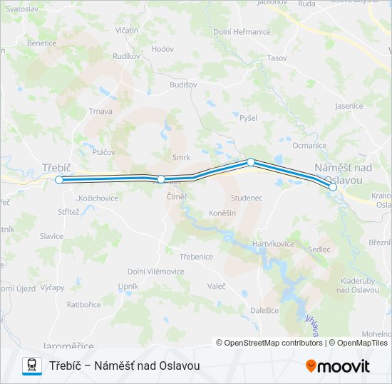 Поезд OS 22827: карта маршрута