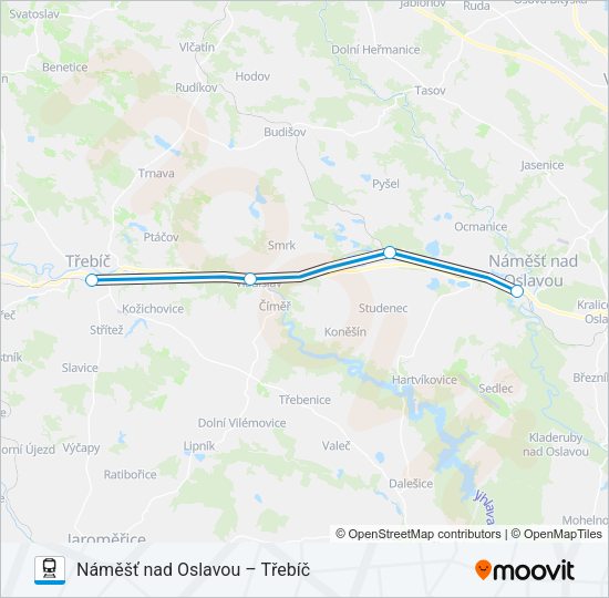 Поезд OS 22828: карта маршрута