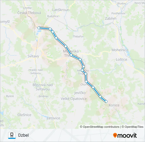 Поезд OS 24741: карта маршрута