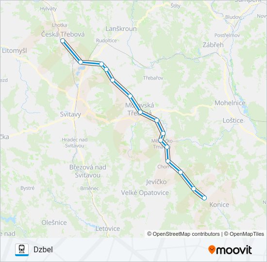 Поезд OS 24745: карта маршрута