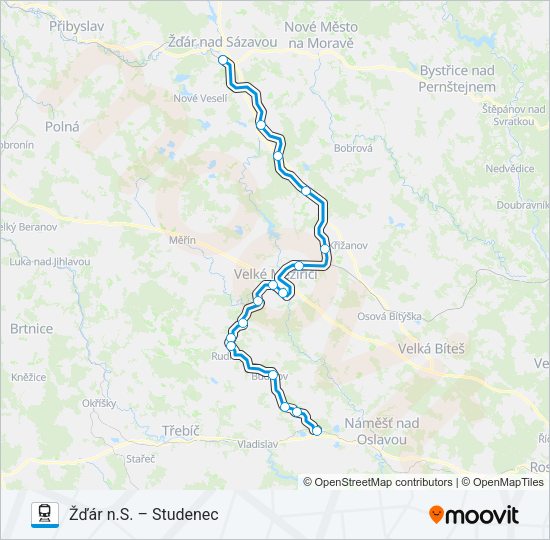 Поезд OS 24907: карта маршрута