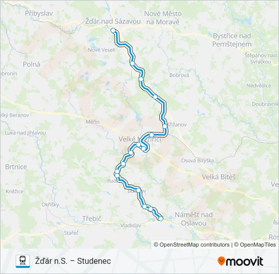Поезд OS 24915: карта маршрута