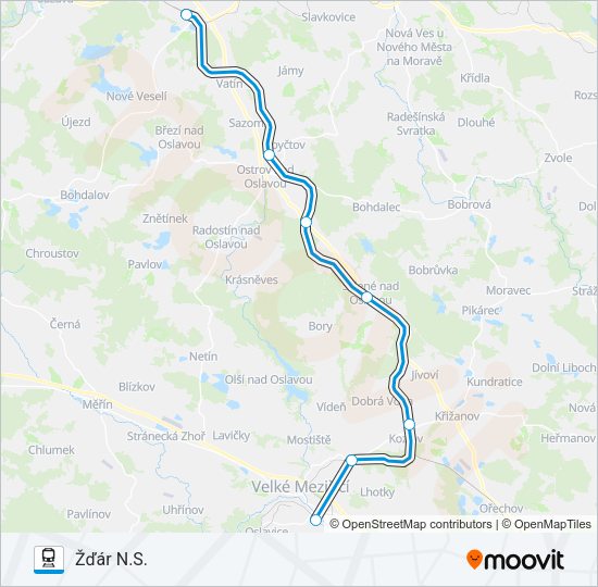 Поезд OS 24920: карта маршрута